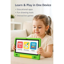 Load image into Gallery viewer, NOBKLEN 10.1 Inch Android Tablet, Octa-Core 64GB Storage, HD IPS Display, Green Shockproof Case, WiFi, Bluetooth, Big Battery, Purple, GreenRope_1963
