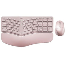 Load image into Gallery viewer, Nulea KM75 Wireless Keyboard and Mouse Combo, Comfortable Natural Typing, Palm Rest, Multi-Device (Bluetooth, 2.4G, Wired), Rechargeable, for Multi-OS, Windows, Mac, Android (Light Pink), LightPink_1
