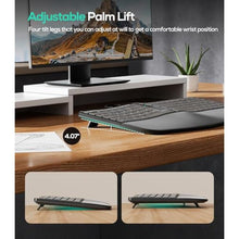 Load image into Gallery viewer, Nulea RT07B Wireless Ergonomic Keyboard - Split Keyboard, Wrist Rest, Natural Typing, Bluetooth and USB Connectivity, USB-C Rechargeable,Compatible with Windows Mac (Silver White), HSilverGray_253
