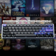 Load image into Gallery viewer, nuphy Air60 HE Wired Magnetic Gaming Keyboard,61 Keys Rapid Trigger,60% Compact,Actuation Point Adjustable, 8K Hz Polling Rate,Hall Effect Keyboard Low-Profile Magnetic Jade Switch, Grey_5700
