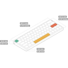 Load image into Gallery viewer, nuphy Air60 V2 Portable Wireless Keyboard 60% Low Profile Mechanical Keyboard Support QMK/VIA Compatible with Windows/mac OS/Linux Supports Bluetooth 5.1/2.4GHz/Wired (USB-C) Grey-Gateron Blue Switch_6351
