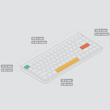 Load image into Gallery viewer, nuphy Air75 V2 Portable 75% Mechanical Keyboard,Wireless Keyboard,Supports Bluetooth/2.4G/USB-C RGB Gaming Keyboards,Compatible with Windows/Mac OS/Linux Systems Grey-Gateron Aloe Switch_6443
