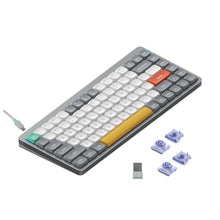 Load image into Gallery viewer, nuphy Air75 V2 Portable 75% Mechanical Keyboard,Wireless Keyboard,Supports Bluetooth/2.4G/USB-C RGB Gaming Keyboards,Compatible with Windows/Mac OS/Linux Systems Grey-Gateron Wisteria Switch_1
