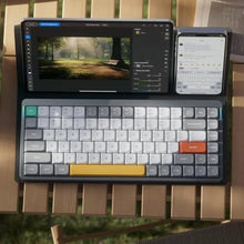 Load image into Gallery viewer, nuphy Air75 V2 Portable 75% Mechanical Keyboard,Wireless Keyboard,Supports Bluetooth/2.4G/USB-C RGB Gaming Keyboards,Compatible with Windows/Mac OS/Linux Systems Grey-Gateron Wisteria Switch_6491
