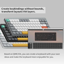 Load image into Gallery viewer, nuphy Air75 V2 Portable 75% Mechanical Keyboard,Wireless Keyboard,Supports Bluetooth/2.4G/USB-C RGB Gaming Keyboards,Compatible with Windows/Mac OS/Linux Systems White-Gateron Red Switch_6440
