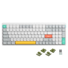 Load image into Gallery viewer, nuphy Air96 V2 Wireless Mechanical Keyboard,100 Keys Gaming Keyboard,Supports Bluetooth 5.1,2.4G and Wired Connection,for PC/Laptop/Windows/Mac -White Gateron Moss Switch_1
