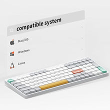 Load image into Gallery viewer, nuphy Air96 V2 Wireless Mechanical Keyboard,100 Keys Gaming Keyboard,Supports Bluetooth 5.1,2.4G and Wired Connection,for PC/Laptop/Windows/Mac -White Gateron Moss Switch_6323
