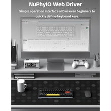 Load image into Gallery viewer, NuPhy Halo V2 IO Wireless Mechanical Keyboard with PBT Keycaps,Hot Swappable Custom Gaming Keyboard,Aluminum Alloy Frame,RGB Backlit,Gasket Structure,BT5.0/USB-C/2.4GHz Low Latency Office Keyboards, LayoutBlack_590
