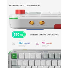 Load image into Gallery viewer, nuphy Kick75 Wireless Low Profile Mechanical Keyboard with Volume Knob,75% Hot Swappable Custom Keyboard,80 Keys RGB Backlit with PBT Keycaps,BT/2.4G/USB-C (Silver Nano Switch), GraySilver_1824

