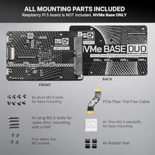 Load image into Gallery viewer, NVMe Base for Raspberry Pi 5 M.2 HAT PCIe Extension Board (M.2 2230 to 2280 Supported) (0TB (Duo)), Black_83

