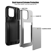 Load image into Gallery viewer, Nvollnoe Compatible with iPhone 15 Pro Max Case with Card Holder Heavy Duty Protective Dual Layer Shockproof Hidden Card Slot Slim Wallet Phone Cover for Women&amp;Men 6.7 inch(Gray)_23
