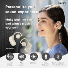 Load image into Gallery viewer, nwm MBE001 Wireless On-Ear Speakers (Open Ear Earphones) Prevent Sound Leakage with PSZ Technology (Bone Conduction Alternative) Including Microphone Dark Brown Designed by NTT Sonority in Japan, DarkBrown_10563
