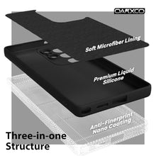 Load image into Gallery viewer, oakxco for Samsung Galaxy S25 Ultra Case Silicone, Thin Slim Grip Soft Rubber Gel Protective Phone Case for Women, Matte Plain Solid Color Aesthetic Cute Girly Case with Camera Cover, Black_850

