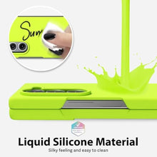 Load image into Gallery viewer, oakxco for Samsung Galaxy Z Fold 6 Phone Case Liquid Silicone, Neon Bright Solid Color, Thin Slim Soft Rubber Gel Matte TPU Plain Simple Cover for Women Girl Cute, Neon Green Lime, NeonYellow_1330
