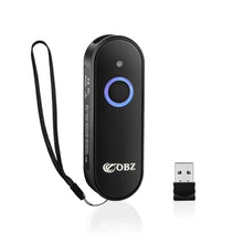 Load image into Gallery viewer, OBZ Mini Bluetooth Barcode Scanner, 2D Wireless Barcode Scanner, Versatile Portable Handheld USB 1D 2D QR Code Scanner Work with Mac OS, Windows, iOS, Android Tablet, Phone, PC, POS (Upgraded Version), BlackUpgraded_1
