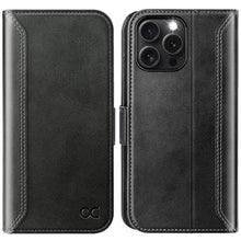 Load image into Gallery viewer, OCASE Compatible with iPhone 16 Pro Max Wallet Case, PU Leather Flip Folio Case with Card Holders RFID Blocking Kickstand [Shockproof TPU Inner Shell] Phone Cover 6.9 Inch 2024, Retro Graphite_1
