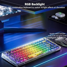 Load image into Gallery viewer, Odpaltoy F81 75% Transparent Mechanical Keyboard for BT5.0/2.4G/USB-C,Hot Swappable Mechanical Keyboard with Transparent Keycaps,RGB Gaming Keyboard for Win/Mac,Gasket, 4000mAh (Pink)_29
