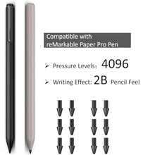 Load image into Gallery viewer, [OEM 12PCS] Carbon-Filled Tips for Remarkable Paper Pro Pen Tips,Durable Nibs Compatible with Remarkable Paper Pro 2024 Stylus Pen Replacement Tips/Nibs (12PCS Tips-Black), PCSTipsBlack_808
