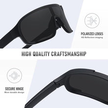 Load image into Gallery viewer, Ofwin Polarized Cycling Sports Sunglasses for Men Women UV Protection Fishing Bike Running Wrap Around Sun Glasses Matte Black Frame/Green Mirror Lens, MatteBlackFrameGreenMirrorLens_378
