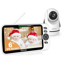 Load image into Gallery viewer, OKAIDI 6" IPS Screen with 30H Battery Baby Monitor with Camera and Audio, ODplus_1

