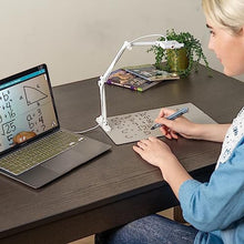 Load image into Gallery viewer, OKIOLABS OKIOCAM T Plus USB Camera for 11x17 Documents with Writing Board &amp; Marker, Set for Teachers, Remote Learning, Classroom Presentations, Online Teaching for Windows, Mac, Chromebook - QHD, Gray_507
