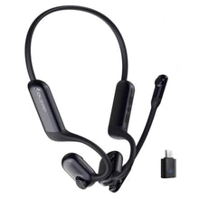Load image into Gallery viewer, oleap P200b Pro Wireless Headset with Microphone for Work, Open Ear Bluetooth Headphones with AI Noise Cancelling, Clear Calls and Meetings, One-Key Mute, USB Dongle for Phone, Laptop, PC, Black_1
