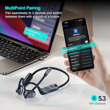 Load image into Gallery viewer, oleap P200b Pro Wireless Headset with Microphone for Work, Open Ear Bluetooth Headphones with AI Noise Cancelling, Clear Calls and Meetings, One-Key Mute, USB Dongle for Phone, Laptop, PC, Black_817

