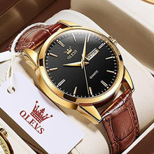 Load image into Gallery viewer, OLEVS Men Wrist Watches, brownblack_7154
