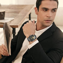 Load image into Gallery viewer, OLEVS Mens Watch Automatic Mechanical Tourbillon Self Winding Black Watch Luxury Stainless Steel Date Calendar Week Waterproof Luminous Wrist Watch, BlackstrapBlackface_1216
