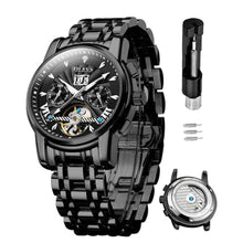 Load image into Gallery viewer, OLEVS Self Winding Watches for Men Automatic Mechanical Tourbillon Stainless Steel Waterproof Luminous Luxury Dress Wrist Watches_1
