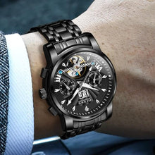 Load image into Gallery viewer, OLEVS Self Winding Watches for Men Automatic Mechanical Tourbillon Stainless Steel Waterproof Luminous Luxury Dress Wrist Watches_117
