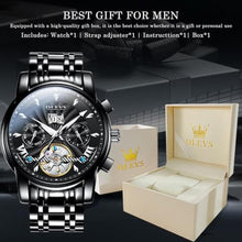 Load image into Gallery viewer, OLEVS Self Winding Watches for Men Automatic Mechanical Tourbillon Stainless Steel Waterproof Luminous Luxury Dress Wrist Watches_119
