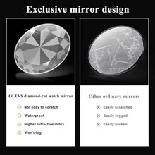 Load image into Gallery viewer, OLEVS Silver Gold Watches for Men Waterproof Diamond Business Luxury Dress Analog Quartz Stainless Steel Luminous Day Date Two Tone Casual Men's Wrist Watches Gift_1386
