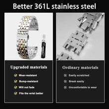Load image into Gallery viewer, OLEVS Silver Gold Watches for Men Waterproof Diamond Business Luxury Dress Analog Quartz Stainless Steel Luminous Day Date Two Tone Casual Men's Wrist Watches Gift_1387
