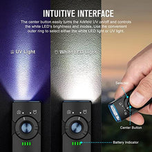 Load image into Gallery viewer, OLIGHT Arkfeld UV Rechargeable EDC Flashlight, 1000 Lumens White LED and 365nm Blacklight Combo for Outdoors, Emergency, Working, Pet Urine Detection (Black CW)_671
