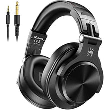 Load image into Gallery viewer, OneOdio A71 Hi-Res Studio Recording Headphones - Wired Over Ear Headphones with SharePort, Monitoring Mixing Foldable Headset with Stereo Sound, 3.5/6.35MM Jack for PC Computer DJ Guitar-Black_1
