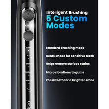 Load image into Gallery viewer, Onlyone Electric Toothbrush for Adults, Rechargeable Electric Toothbrush with 8 Brush Heads, Travel Case, Charging Base &amp; Wireless Charging - 5 Modes with Smart Timer, Black_2078
