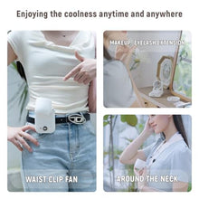 Load image into Gallery viewer, onovatpol Handheld Turbo Fan, Clip-on High Speed Hand Fan, Rechargeable Personal Fan with LED Display, 100 Speeds Adjustable Pocket Fan, Portable Fan for Outdoor/stroller/Travel/Makeup (white), small, updatewhite_5837
