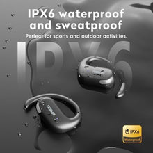 Load image into Gallery viewer, Open Ear Earbuds, 50H Open Ear Headphones Bluetooth 5.4, IPX6 Open Ear buds Wireless with Adjustable Ear hook, Hi-res Stereo, AI Clear Call, Lightweight, Wireless Over Earbud for Workout, Gym, Running, Black_128
