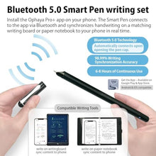 Load image into Gallery viewer, Ophayapen Smart Pen for Note Taking with Digital Smart Notebook and Writing Board, Real-time Sync for Digitizing,Convert to Text,Storing,Sharing Paper Notes via APP on Smartphone(Android and iOS), Black_4350
