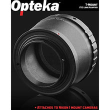 Load image into Gallery viewer, Opteka (T2) T-Mount Lens Adapter Compatible with Panasonic Lumix GH6 GH5 II G9 GX7 GX8 GX9 GX850 G90 G91 G100, Olympus OM-5 OM-1 OM-D MARK IV E-PM2 PEN-F E-M1X Micro Four Thirds Cameras and Camcorders_1610
