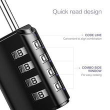 Load image into Gallery viewer, OQIMAX 2 Pack Combination Padlock, Gate Lock with Key, 4 Digit Zinc Alloy Combination Lock with 10000 Combinations, Weatherproof Code Locks Outdoor for School, Gym Locker, Employee Locker, Shed, Fence, Painted_5674
