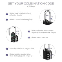 Load image into Gallery viewer, OQIMAX 2 Pack Combination Padlock, Gate Lock with Key, 4 Digit Zinc Alloy Combination Lock with 10000 Combinations, Weatherproof Code Locks Outdoor for School, Gym Locker, Employee Locker, Shed, Fence, Painted_5675
