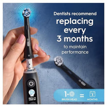 Load image into Gallery viewer, Oral-B iO Ultimate Clean Electric Toothbrush Head, Twisted &amp; Angled Bristles for Deeper Plaque Removal, Pack of 2 Toothbrush Heads, Black_3905
