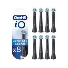 Load image into Gallery viewer, Oral-B iO Ultimate Cleaning Electric Toothbrush Heads, 8 Pieces, Ultimate Tooth Cleaning, Toothbrush Attachment for Oral-B Toothbrushes, Letterbox Enabled Packaging, Black, InnerMaterialTextile_1
