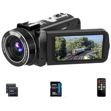 Load image into Gallery viewer, ORDRO 4K Camcorder 10X Optical Zoom 30MP 24FPS 3" IPS Screen Vlog Camera, Red_1
