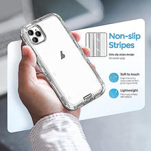 Load image into Gallery viewer, ORIbox for iPhone 15 Pro Case Clear, [10 FT Military Grade Drop Protection], Transparent Heavy Duty Shockproof Anti-Fall Case for iPhone 15 Pro Phone Case,6.1 inch,3 in 1, Crystal Clear, CrystalClear_428
