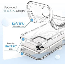 Load image into Gallery viewer, ORIbox for iPhone 15 Pro Case Clear, [10 FT Military Grade Drop Protection], Transparent Heavy Duty Shockproof Anti-Fall Case for iPhone 15 Pro Phone Case,6.1 inch,3 in 1, Crystal Clear, CrystalClear_429
