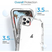 Load image into Gallery viewer, ORIbox for iPhone 15 Pro Case Clear, [10 FT Military Grade Drop Protection], Transparent Heavy Duty Shockproof Anti-Fall Case for iPhone 15 Pro Phone Case,6.1 inch,3 in 1, Crystal Clear, CrystalClear_430
