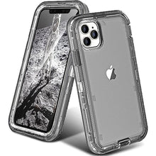 Load image into Gallery viewer, ORIbox for iPhone 15 Pro Max Case Gray, [10 FT Military Grade Drop Protection], Transparent Heavy Duty Shockproof Anti-Fall Case for iPhone 15 Pro Max Phone Case,6.7 inch,3 in 1, Crystal Gray, CrystalGray_1
